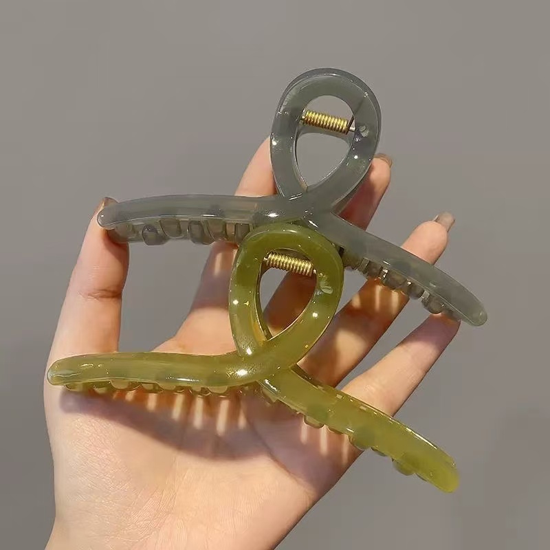 LOVELLO อะคริลิคผม Claw 13 ซม.ขนาดเกาหลีออกแบบสําหรับผู้หญิงผมยาวสามสีผมคลิปอุปกรณ์เสริมคุณภาพสูง