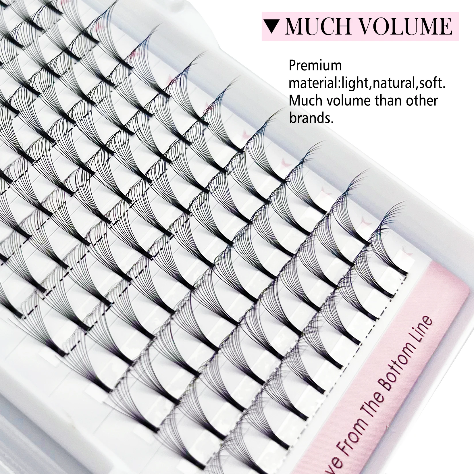 CoMango Premade Nga Khối Lượng Thân Ngắn Lông Mi Mở Rộng Rộng Người Hâm Mộ 3D 4D 5D 6D 10D Faux Mink LÔNG MI LÔNG Mi Bán Buôn