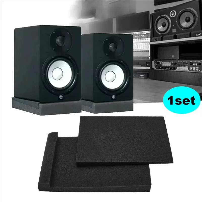 1 Set 30x20x4.5cm Sponge Studio Monitor Speaker Acoustic Isolation Foam Soundproof Isolator Pads High Density Sound Proof Panels