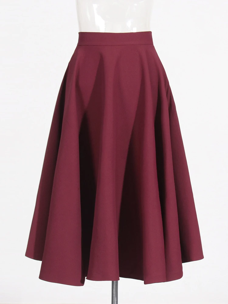 TWOTWINSTYLE ソリッドバーガンディツーピースセット女性のためのラペル長袖スプライシングアップリケコートハイウエスト A ラインスカートセット女性