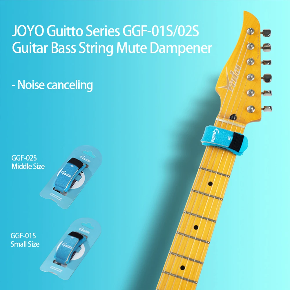JOYO Guitto Series GGF-01S/02S Guitar String Mute Velcro Design Guitar Bass Ukulele Fretboard Noise Dampener Strings Muter