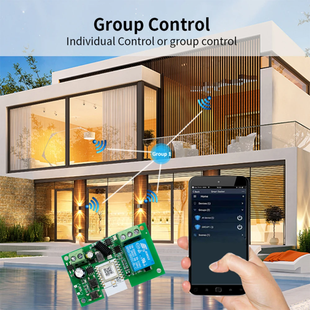 Tuya Zigbee 1 2 4-групповой релейный модуль постоянного тока 12 В 24 В 110 В 220 В 230 В сухой контакт 4-канальный контроллер на DIN-рейку Требуется шлюз Alexa