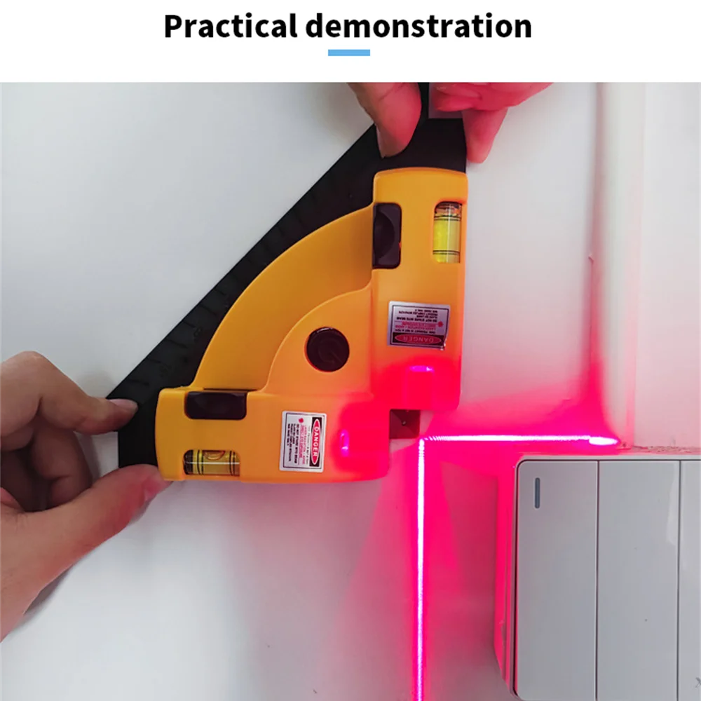 Livello Laser a infrarossi a 90 ° proiezione di linea orizzontale verticale livello di piastrellatura del pavimento quadrato misurazione accurata del Laser