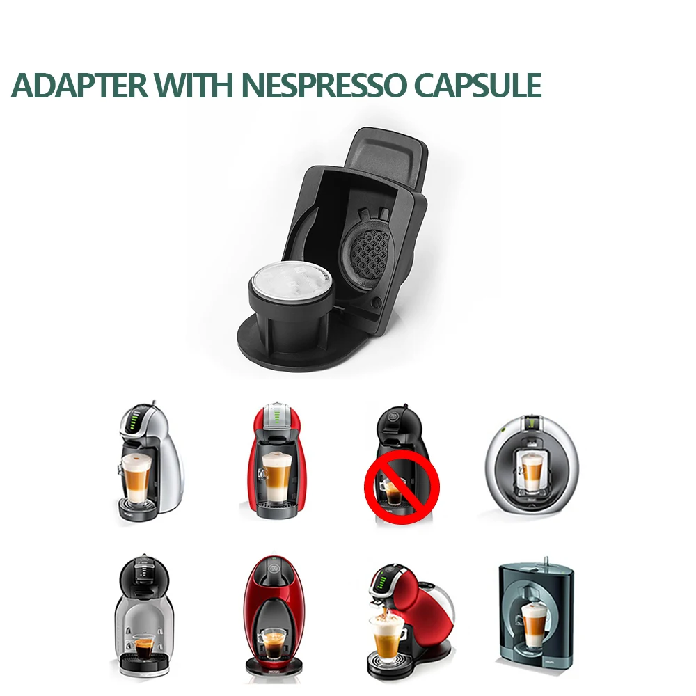 Coffee Adapter for Dolce Gusto Espresso with Nepresso Original Capsule Pod Adapter for Dolce Gusto Melody Genio 2 Mini ME Maker