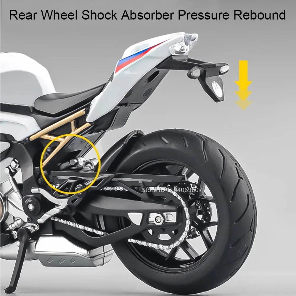 1:12 S1000RR Modell Motorräder Kawazaki NINJA H2R Spielzeug Legierung Diecast Sound Licht Stoßdämpfung Simulation Motorrad Junge Geschenk