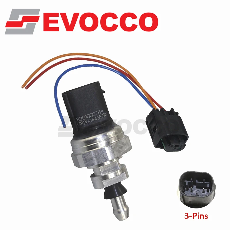 8201000764   H H. 8200443536   Conector del Sensor de presión de gases de escape Turbo para Renault Vauxhall Opel Vivaro Nissan Juke Qashqai X-TRAIL
