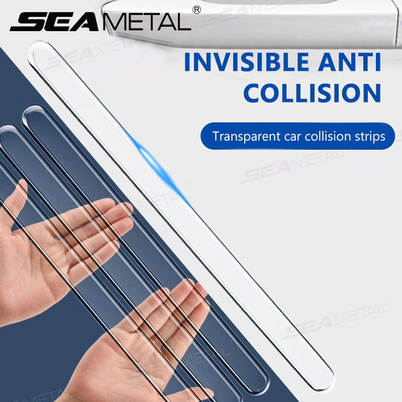 SEAMETAL 4 STKS 40 CM Uitgebreide Autodeur Bumper Strip Transparante Body Protector Anti-kras Beschermende Strip Lichaam Decoratie Strip