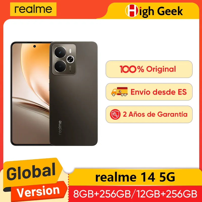 [Programma Pioneer] smartphone realme 14 5G Snapdragon ®   6 Gen 4 Chipset 6000mAh Batteria 45W Carica 120Hz Display AMOLED IP69 NFC