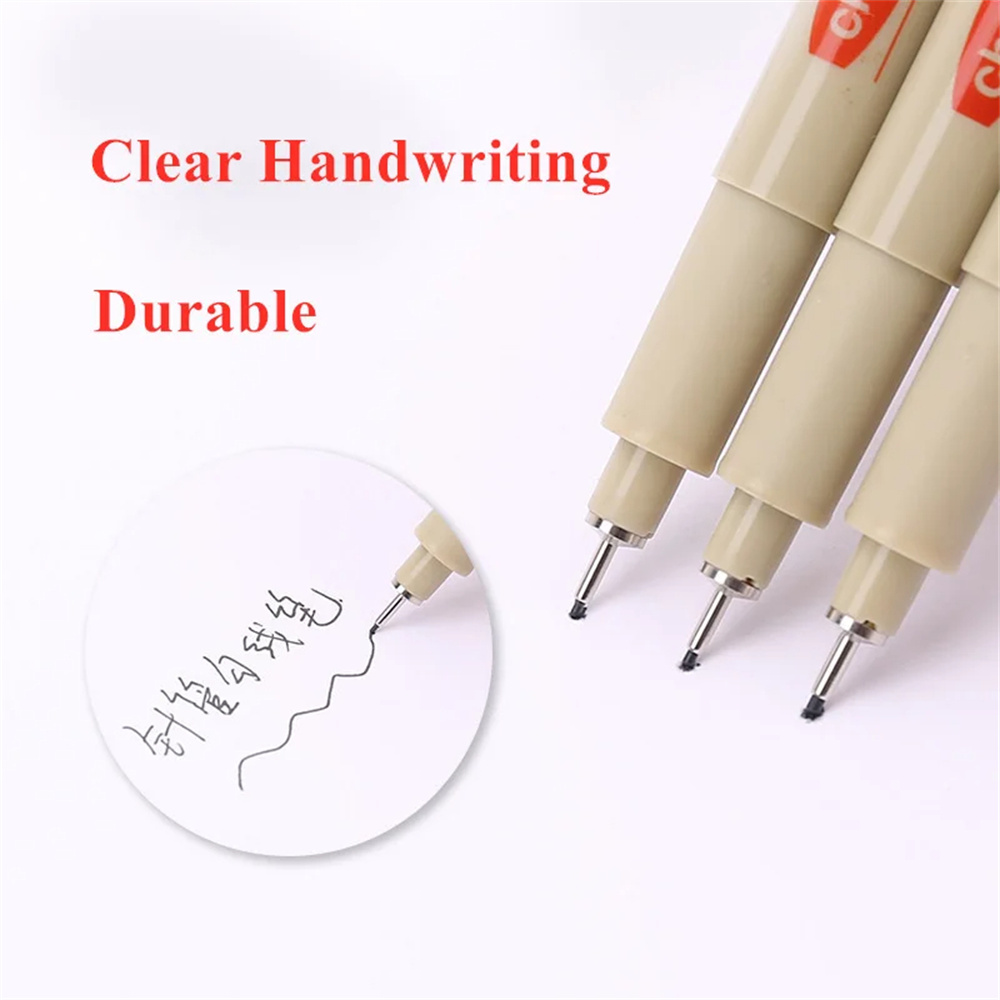 Waterproof Pigment Fineliner Pens, Hook Liner, Sketch Markers, Drawing Art Supplies, Manga Comic, Black Calligraphy, 12pcs