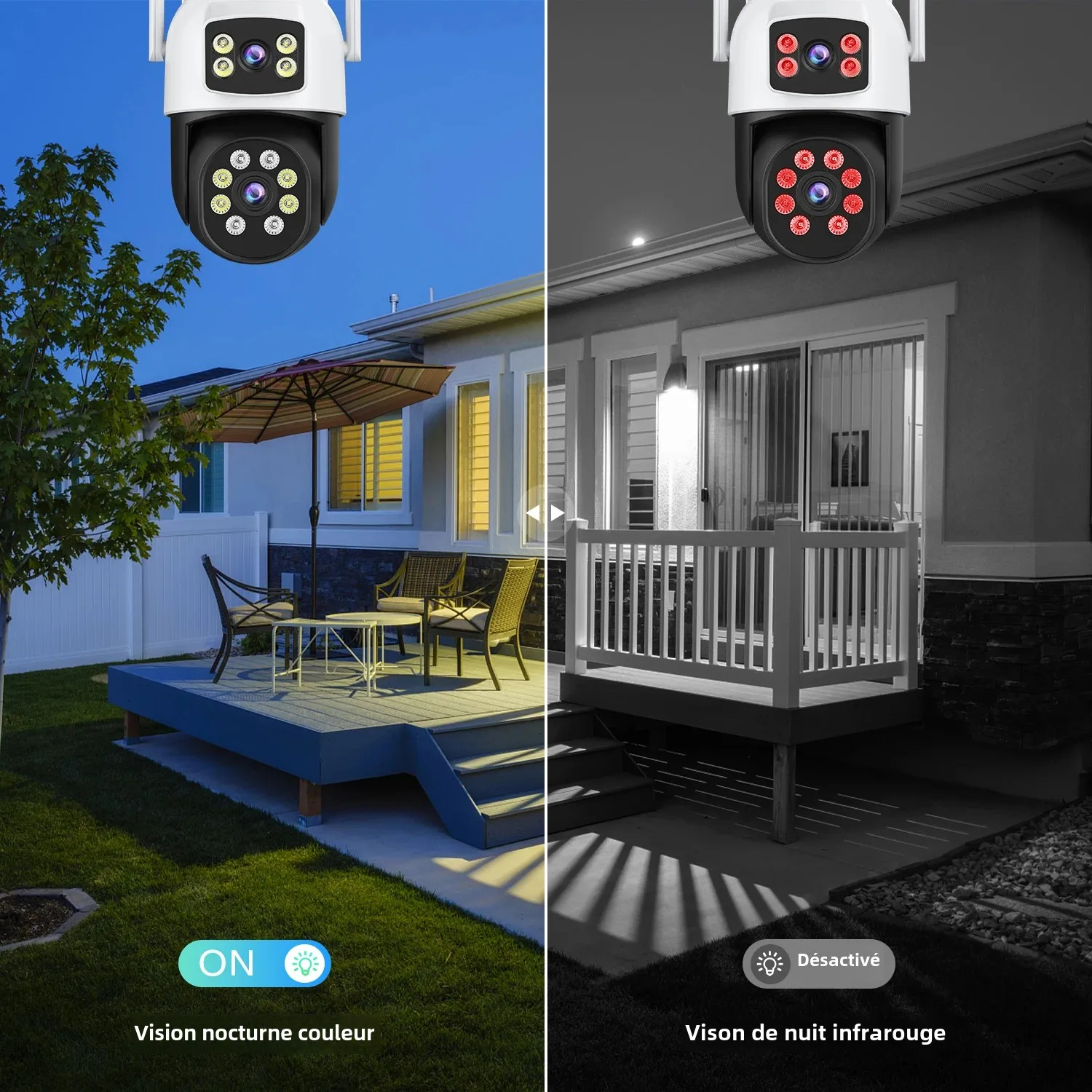 10MP 5K PTZ WiFi caméra IP Protection de sécurité double objectif écran couleur Vision nocturne suivi automatique CCTV caméra de Surveillance O-KAM Pro