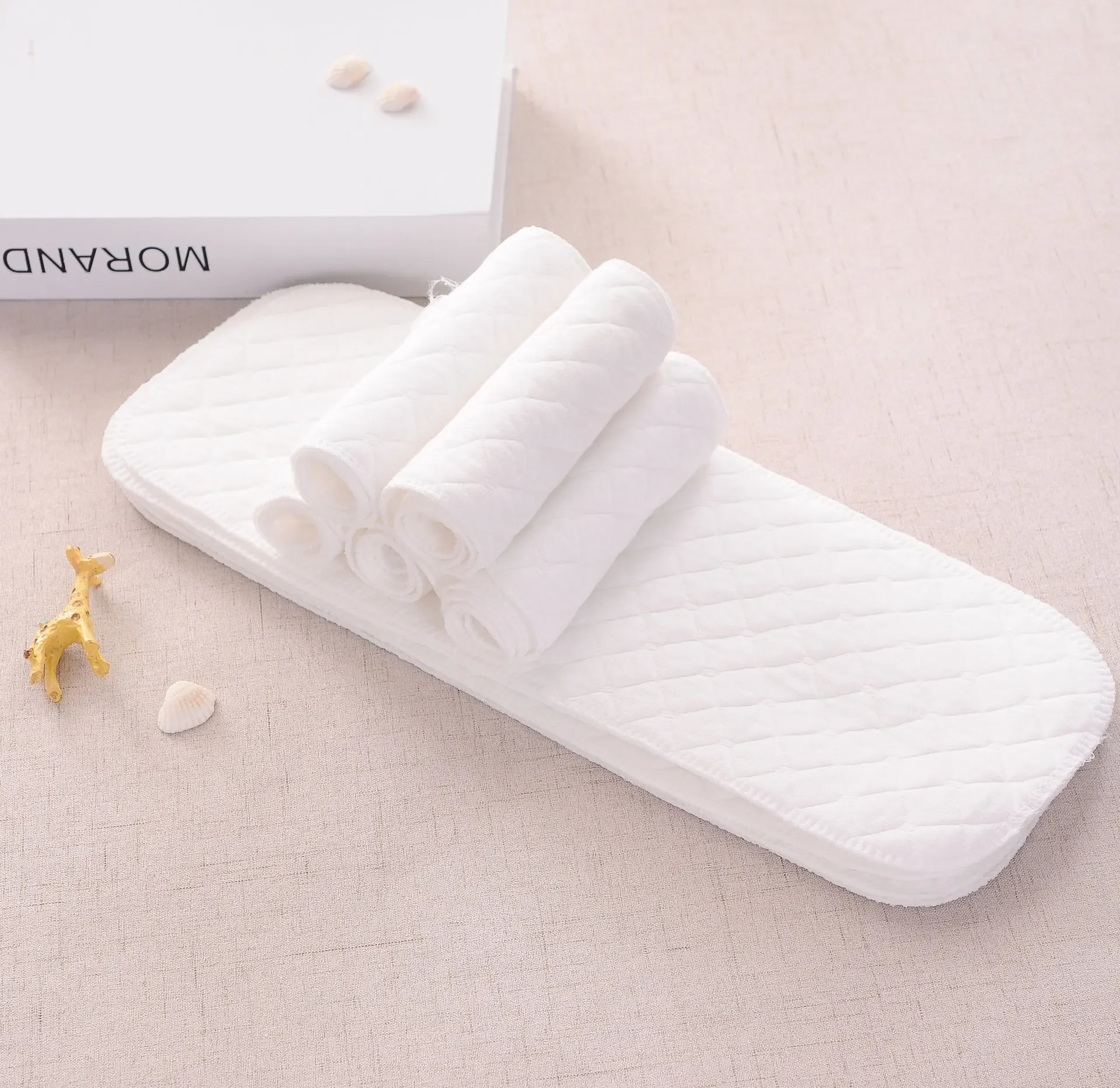 2/5 pièces/10 pièces couches réutilisables pour bébé couches écologiques lavables Inserts couches en tissu de coton pour enfants respirant absorbant