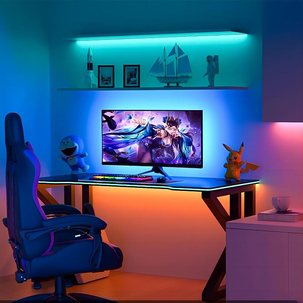 LED-Streifen RGB 5050 WS2812b Bluetooth App-Steuerung Chasing Effect Lichter Flexibles Band Diodenband TV-Hintergrundbeleuchtung Schlafzimmerdekoration