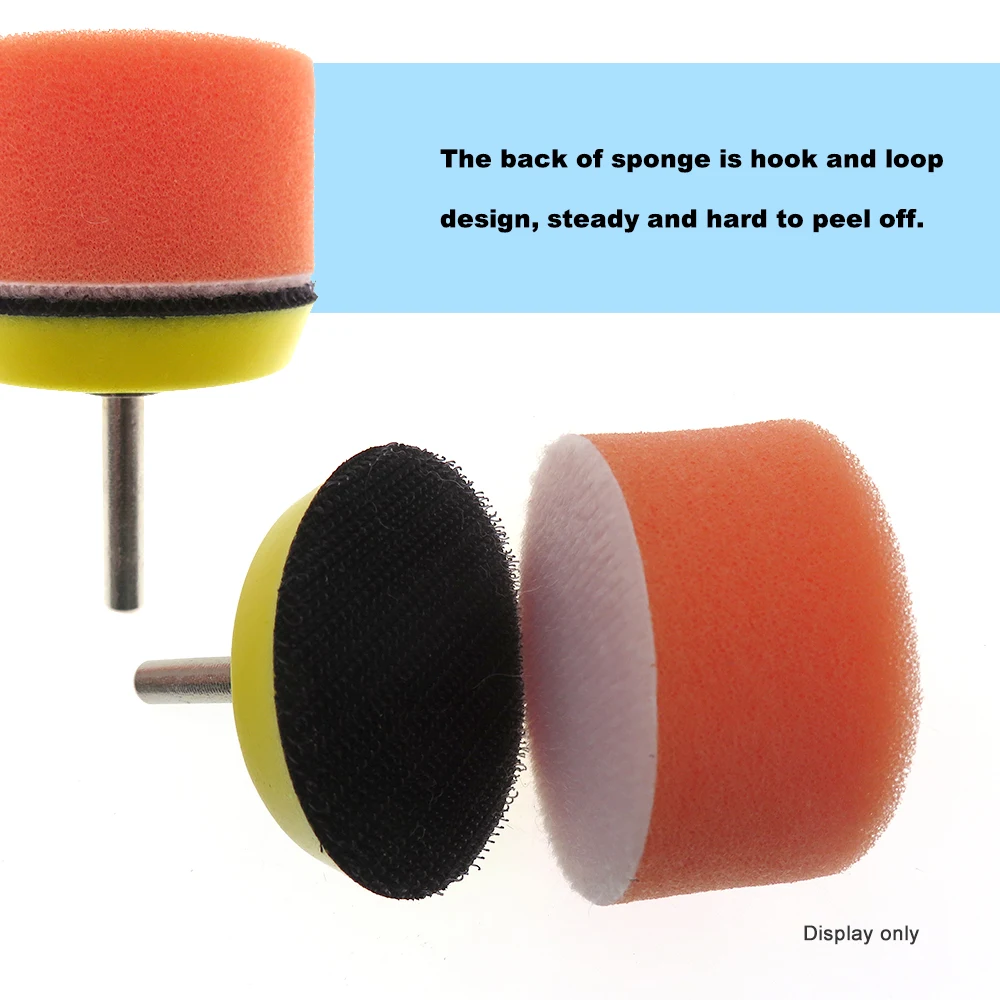 2 Inch Polishing Pad Sponge Mini Detailing Buffing Pads 50mm Hook and Loop for Car Polisher Attachment Waxing Backing Plate