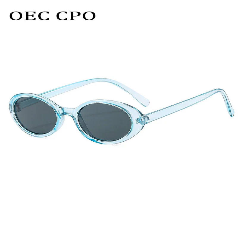 Nuevas gafas de sol ovaladas pequeñas para mujer y hombre, gafas de sol estilo Hip Hop Vintage con forma de ojo de gato, gafas Punk negras de leopardo para mujer, gafas UV400