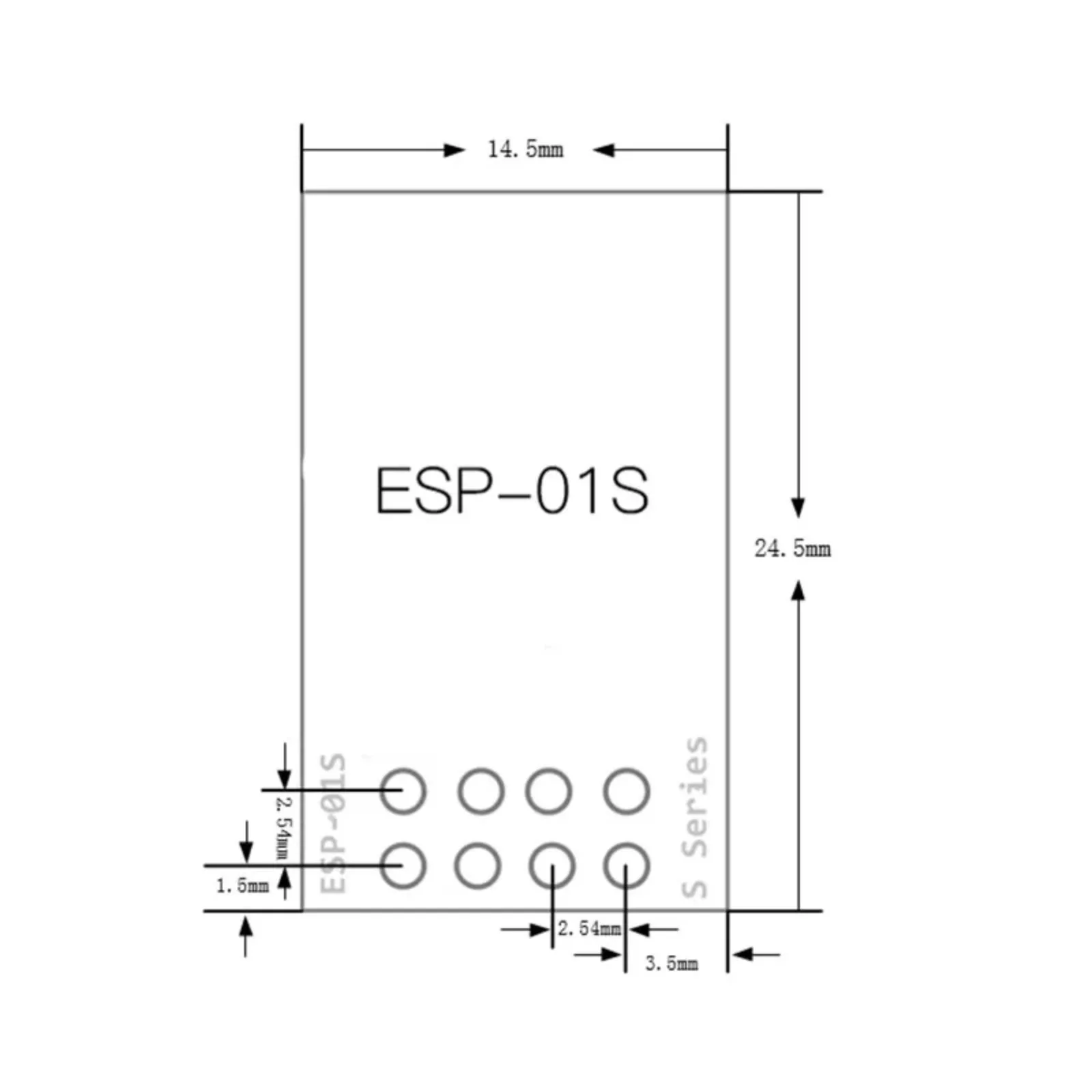 ESP-01S ESP8266 Модуль беспроводного последовательного приемопередатчика Wi-Fi 4 МБ Flash 3,3 В Модуль Wi-Fi, совместимый с Ar-duino IDE 1/2/5/10/20/100