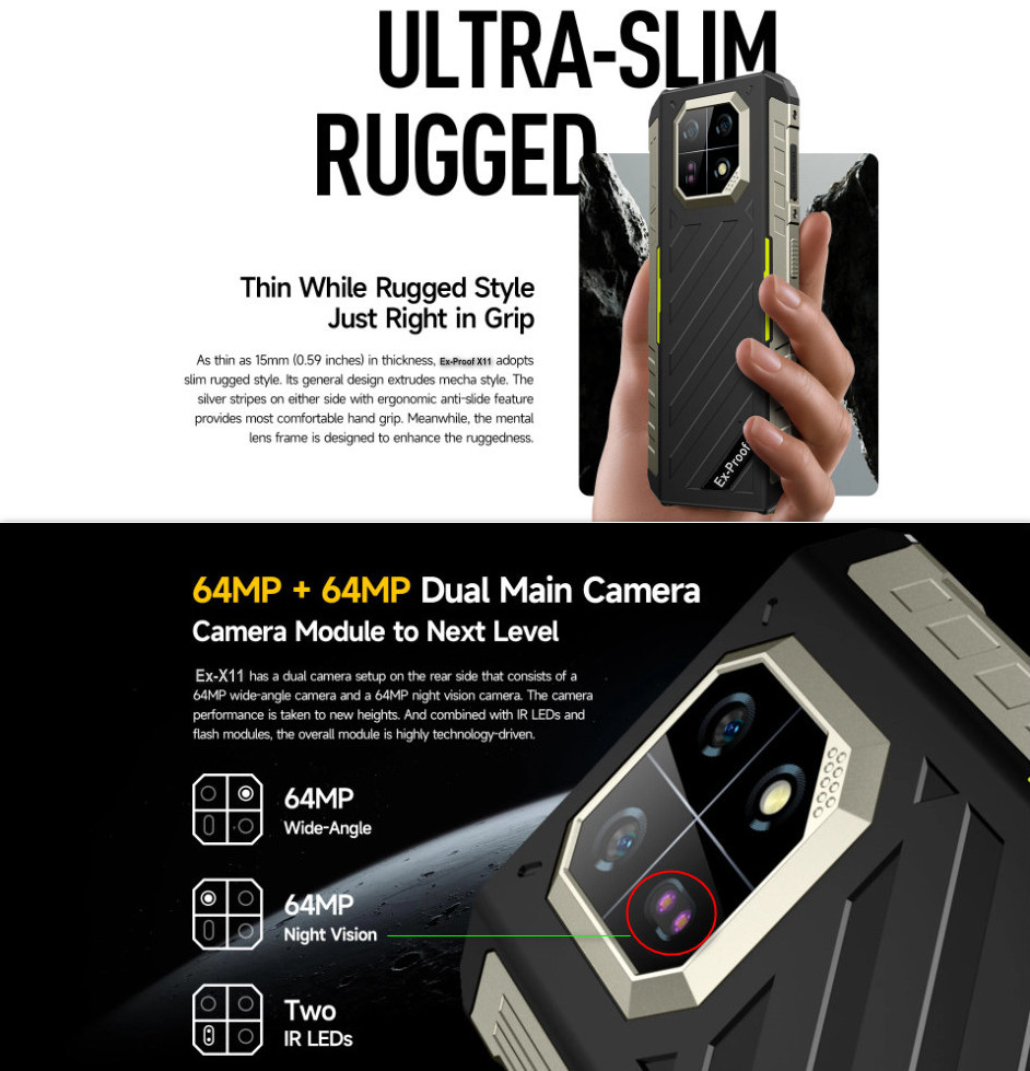 Without Camera Phone Rungee No Camera Android 14, RAM 8GB+256GB ROM, 6.58" ,6600mAh Fingerprint,NFC,Confidential phone