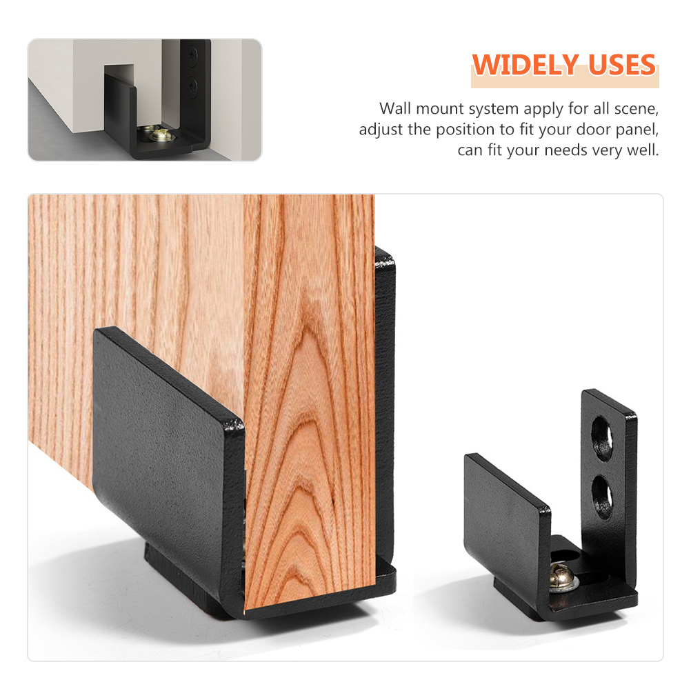 Door Stop Animal Black Ground Guide Rail Barn Through Stopper Floor Guides Sliding