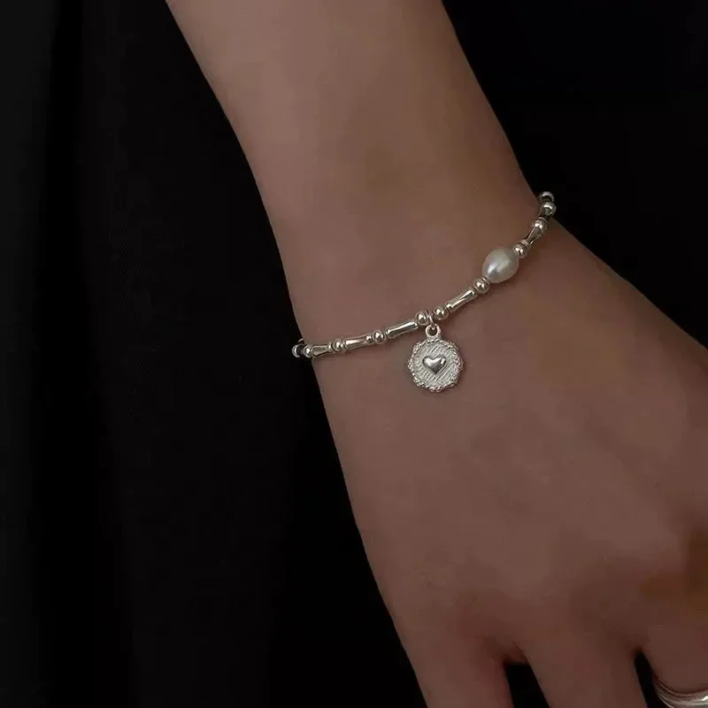 925 prata esterlina pulseira parcial pérolas nós pulseiras para mulheres moda design de luxo grânulo charme pulseira festa jóias