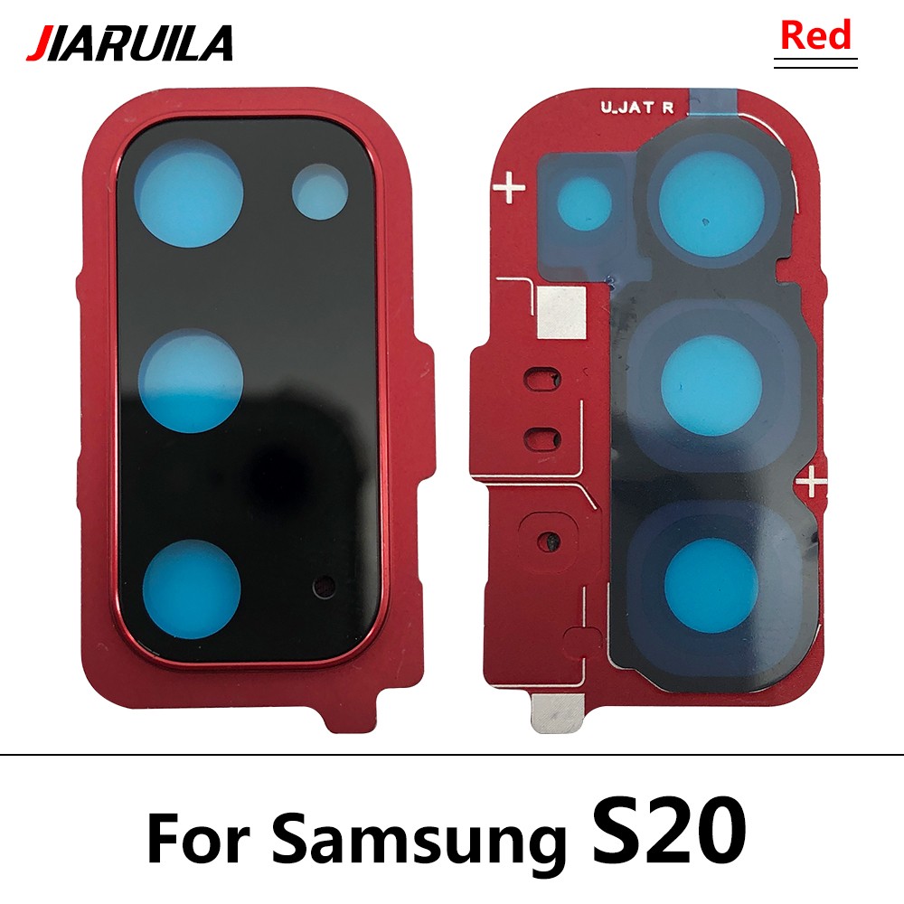 New For Samsung S20 Ultra S20 Fe S20 Plus S20 Repair Replace Back Camera Glass Lens Cover with Frame Holder Replacement Part