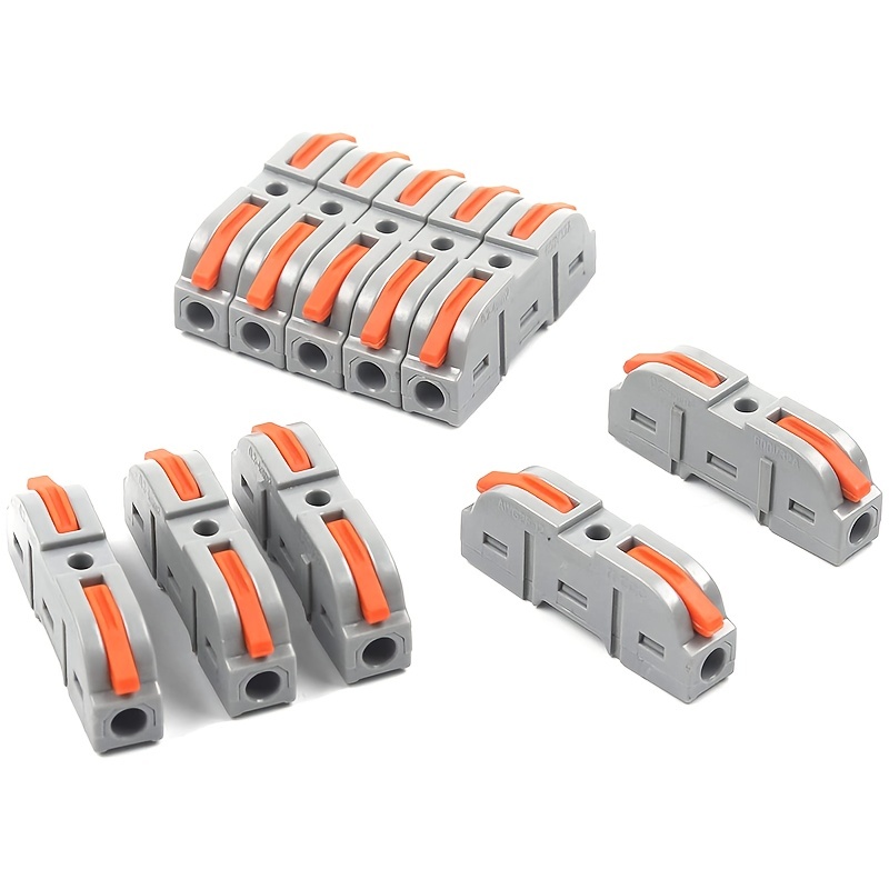 50/100 Pieces Universal Lever-Type Cable Connectors 1-to-1 Direct Connection Assembly Type Electrical Connectors Wire Terminals Quick Connection