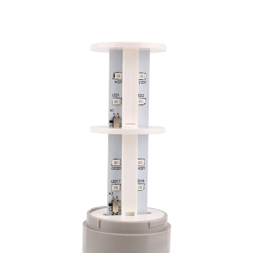 45 mm industrieller mehrschichtiger LED-Signalturm, Warnalarm, Vorsichtslampe, Kontrollleuchte, flexibler blinkender Summer, 2 Schichten, 24 V
