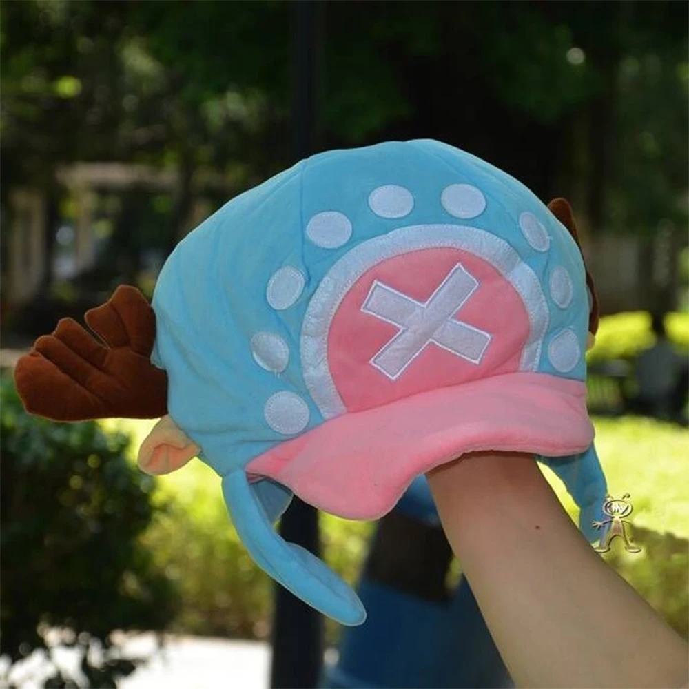 อะนิเมะ One Piece Tony Tony Chopper Kawaii หมวกของเล่นตุ๊กตาคอสเพลย์หมวกผ้าฝ้ายหมวกฤดูหนาวที่อบอุ่น Unisex ของขวัญ Key CHAIN อุปกรณ์เสริม