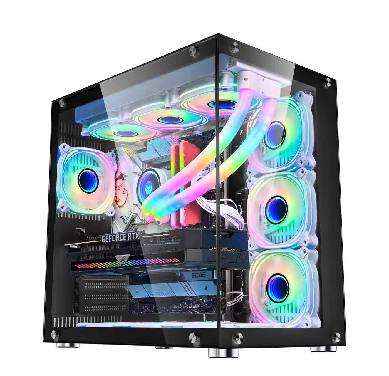 DIY Desktop PC Full Set I3 I7 RX580 2060 3060 GPU 13400f Assembled Gaming Desktop Pc Full Setup