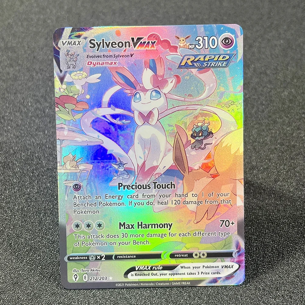 Pokémon Single Cards Sword&Shield Evolving Skies Glaceon Rayquaza Umbreon Sylveon Customized Foil Card Collection PTCG PROXY