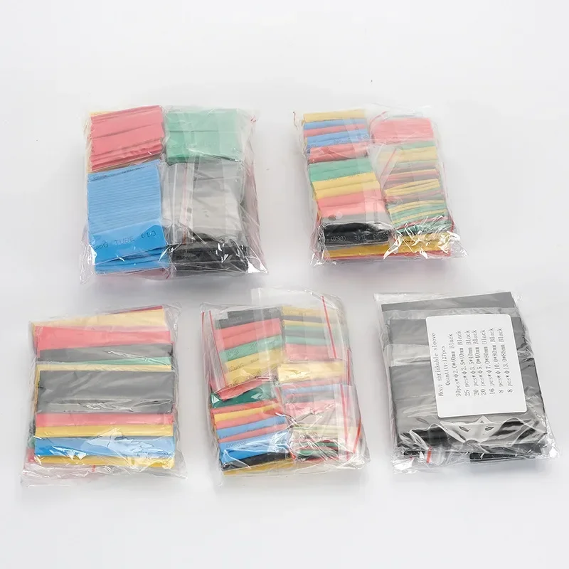 127Pcs-800Pcs Color heat shrink tubing box insulating sleeve set combination wiring artifact