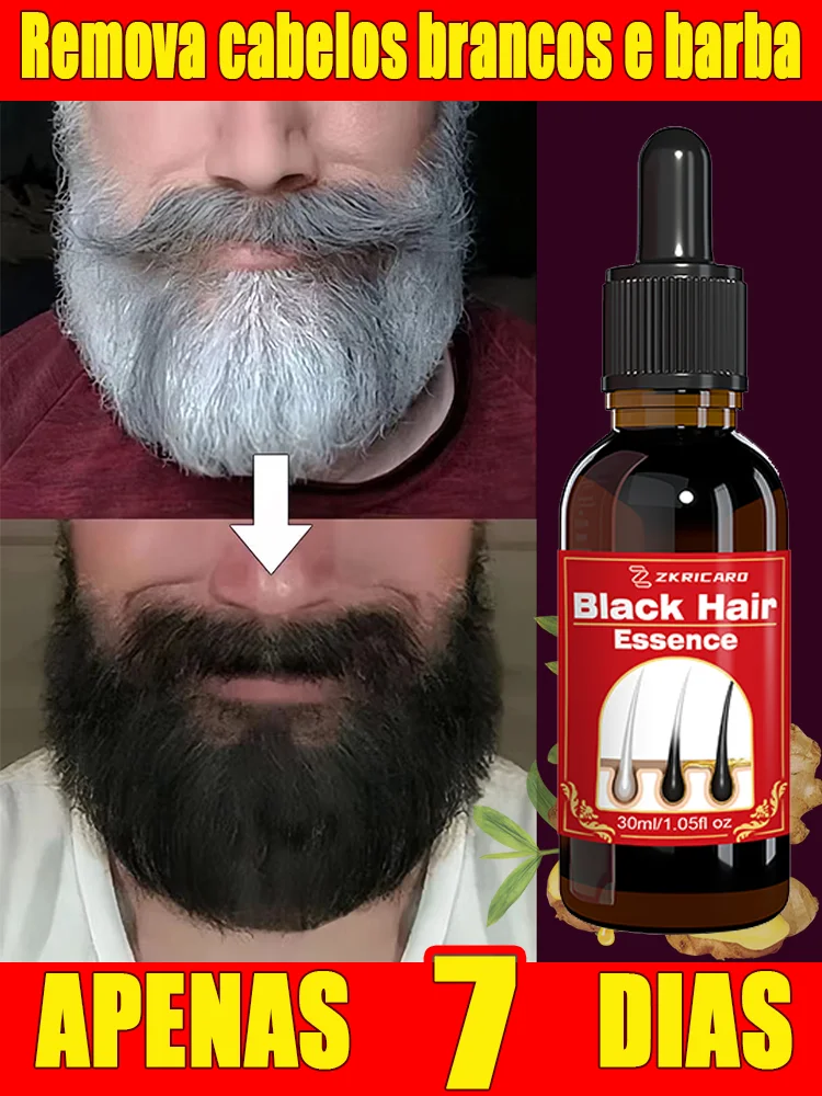 Soro Natural Anti-Grisalho: Restaura a Cor dos Cabelos Escuros e Previne o Envelhecimento Prematuro - Fórmula Revitalizante