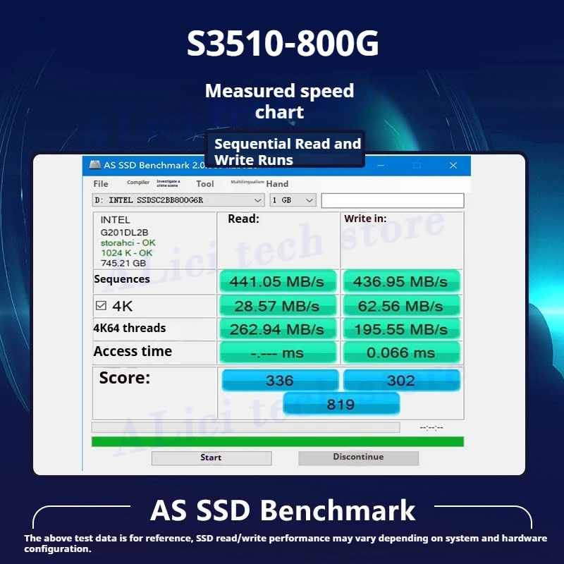 Original for Intel mlc SSD DC 2,5" SATA S3510 S3610 120G 480G 800G 1.2T 1.6T SSD para servidor Enterprise-level