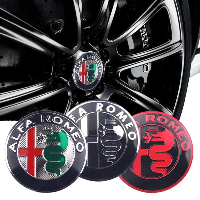 4Pcs Car Wheel Center Hub Caps Stickers Emblem Decal waterproof For Alfa Romeo Giulia Stelvio MiTo Giulietta Tonale ALFA 4C