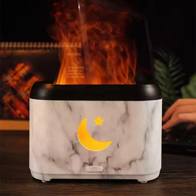 Umidificatore di olio essenziale con lampada calda di vendita calda con diffusore di aromi di fiamma musicale ad ultrasuoni personalizzato OEM più venduto