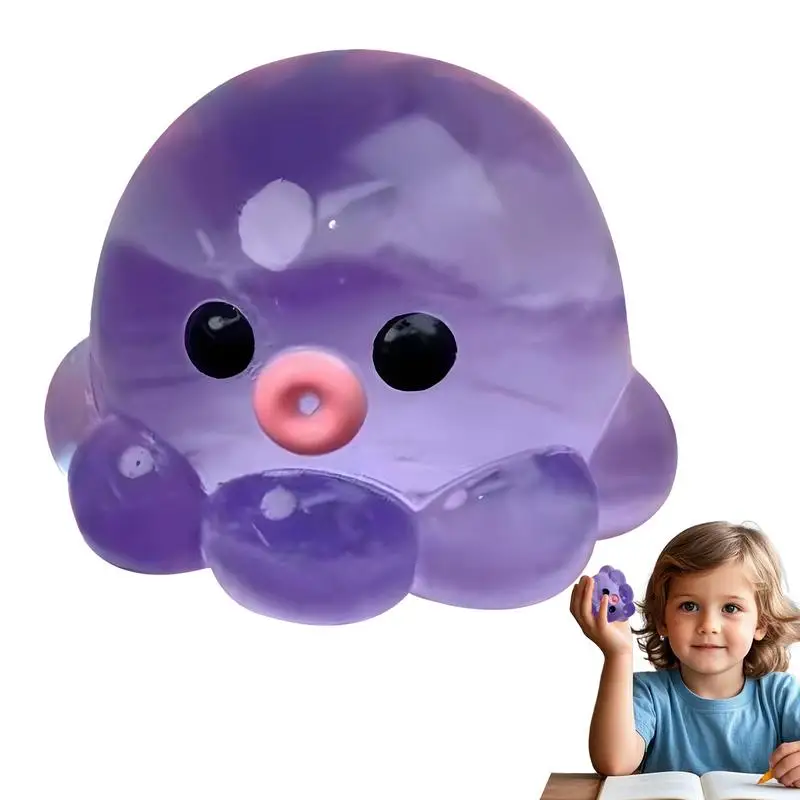 Polvo squeeze brinquedo de borracha transparente polvo mão relaxar brinquedo caseiro bolha penteado jogo para crianças adultos pitada brinquedo