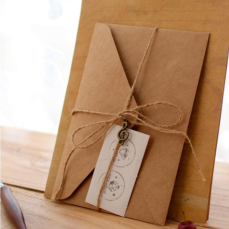 12 ピース/セットヴィンテージ紙封筒レトロ便箋はがき収納袋結婚式招待状レター韓国文具オフィス