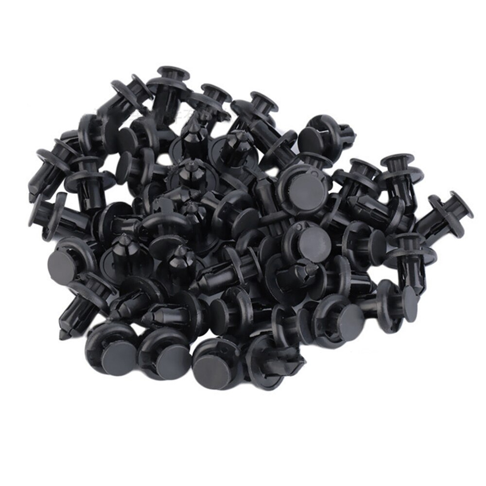 50個absプラスチック拡張リベットナットバックルクリップリベットファスナー黒自動車部品修理工具装飾用カーアクセサリー