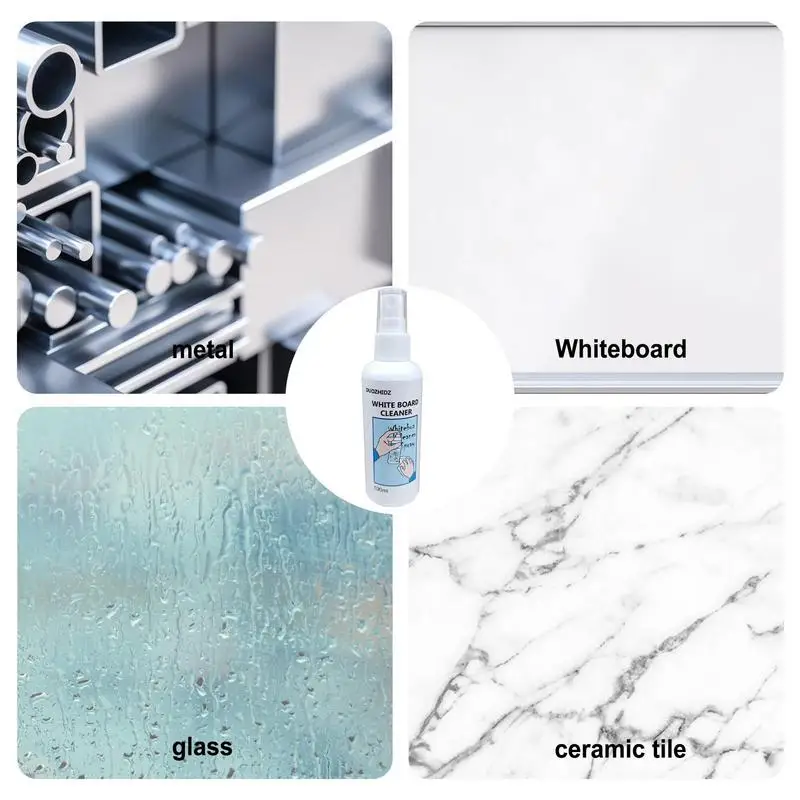 Dry Eraser Board Cleaner 100ml Whiteboard Cleaner Dry Erasing Low Odor Cleaning Spray Safely Board Eraser Multi-Purpose
