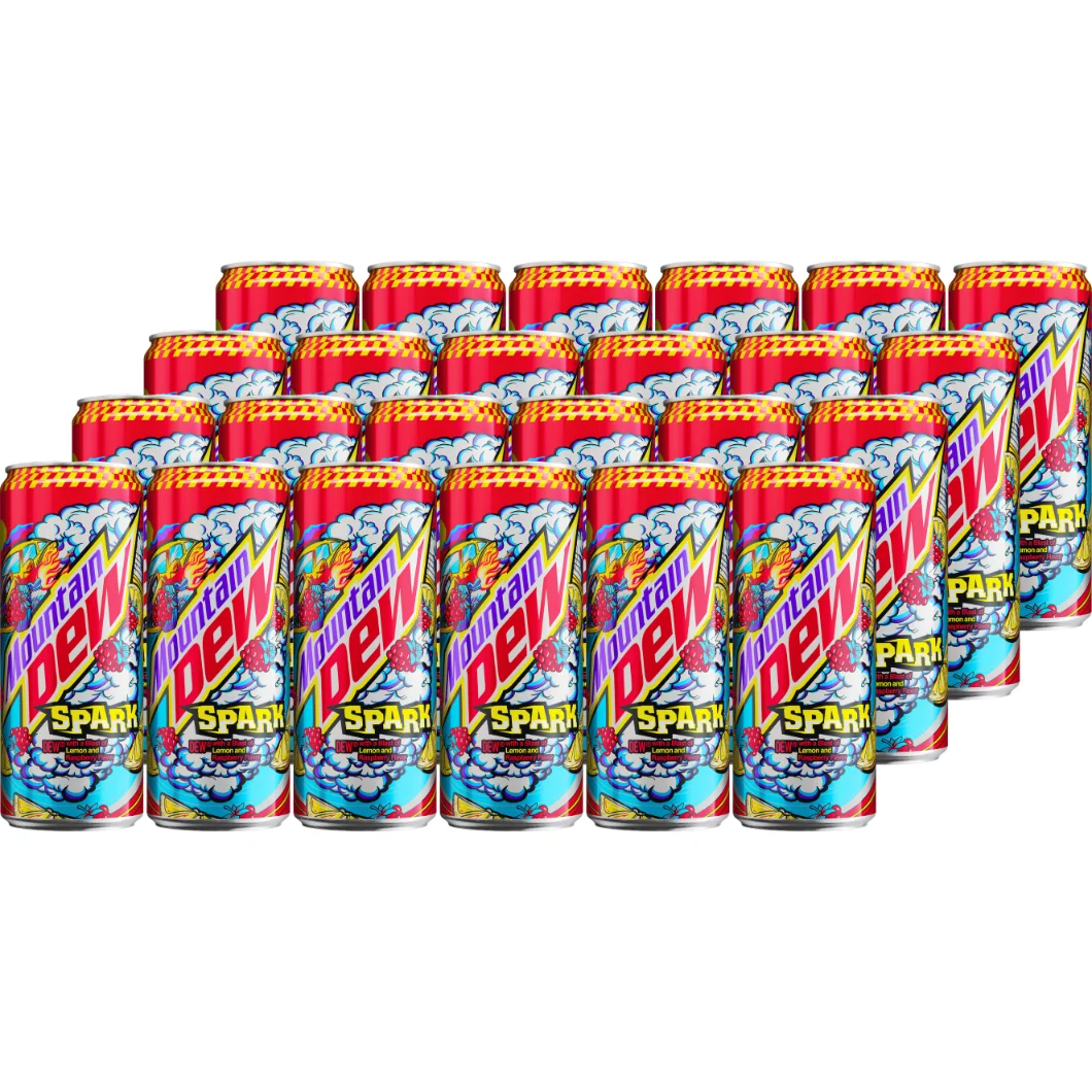 Mountain Dew Napój gazowany o smaku cytrynowo-malinowym 330 ml x 24 sztuki