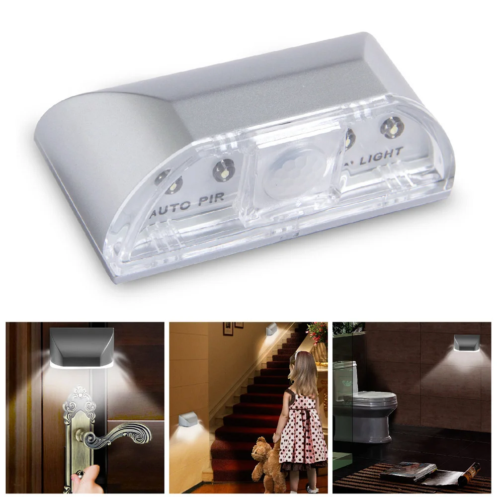Lámpara LED inteligente con forma de cerradura, lámpara con Sensor de cerradura de puerta, Detector de movimiento automático con pilas para cocina, pasillo y escalera