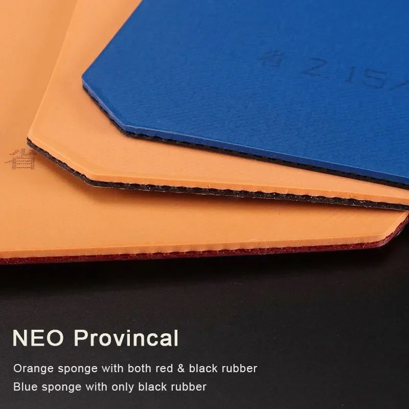DHS Hurricane 3 NEO Provincal – caoutchouc de Tennis de Table professionnel, caoutchouc de Ping-Pong collant avec éponge bleue Orange, Original