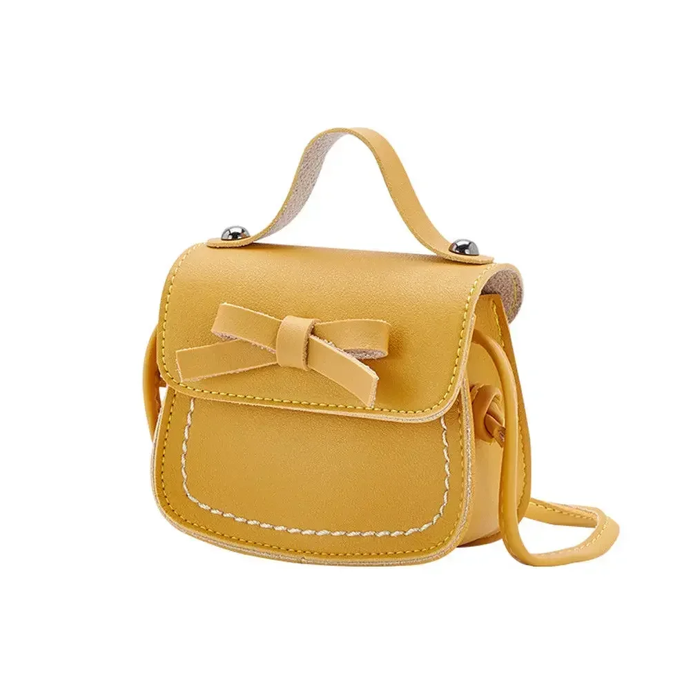 PU Leder Solide Prinzessin Handtaschen Kleinkind Messenger Umhängetaschen Mädchen Prinzessin Schulter Tasche Geldbörse