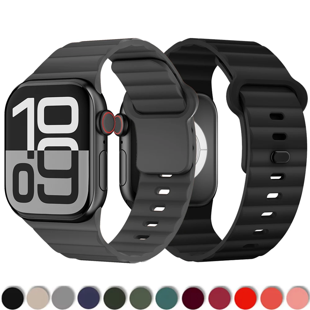 Sport-Silikonbänder für Apple Watch Band 44 mm 40 mm 46 mm 41 mm 49 mm 42 mm 45 mm Correas-Armband iWatch Ultra 2 Serie 10 9 8 7 SE
