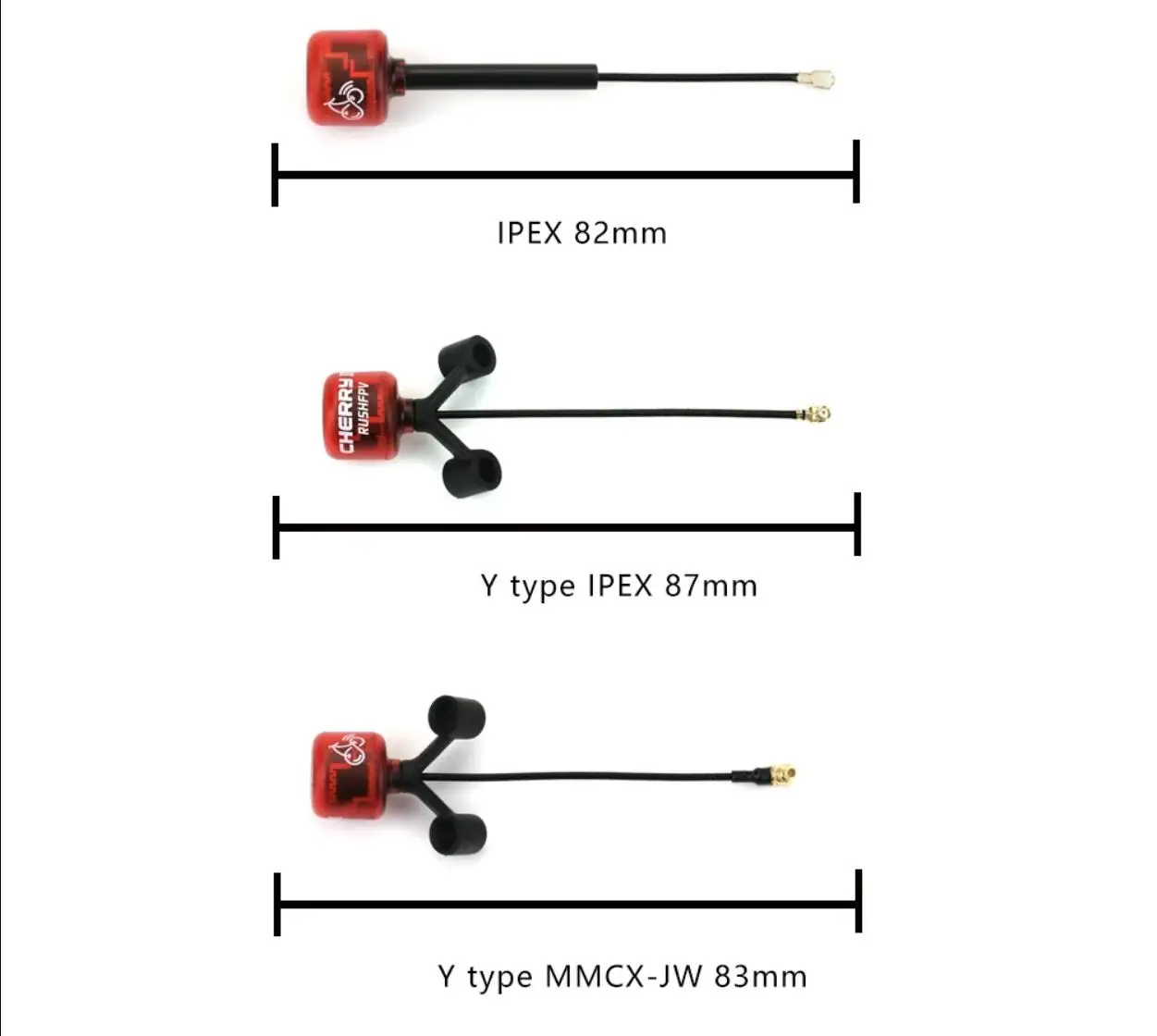 2pcs Rush Cherry II FPV 5.8G LDS Antenna LHCP RHCP SMA MMCX UFL Long Range Racing Antenna for FPV Quadcopter Racing Drone