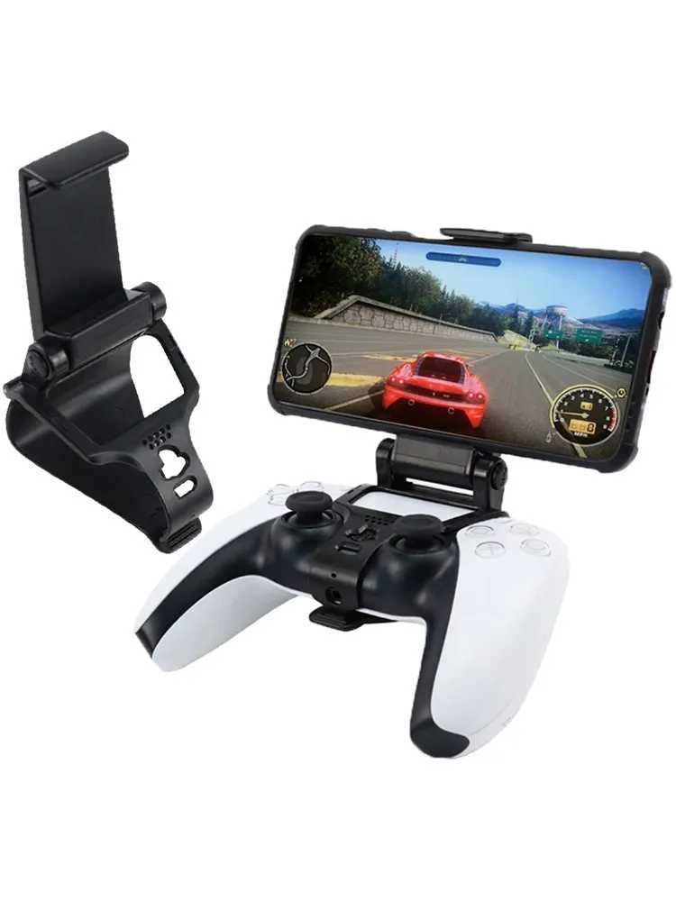 Para controlador ps5 gamepad suporte do telefone celular inteligente aperto suporte de montagem terno para ps5 acessórios com largura ajustável