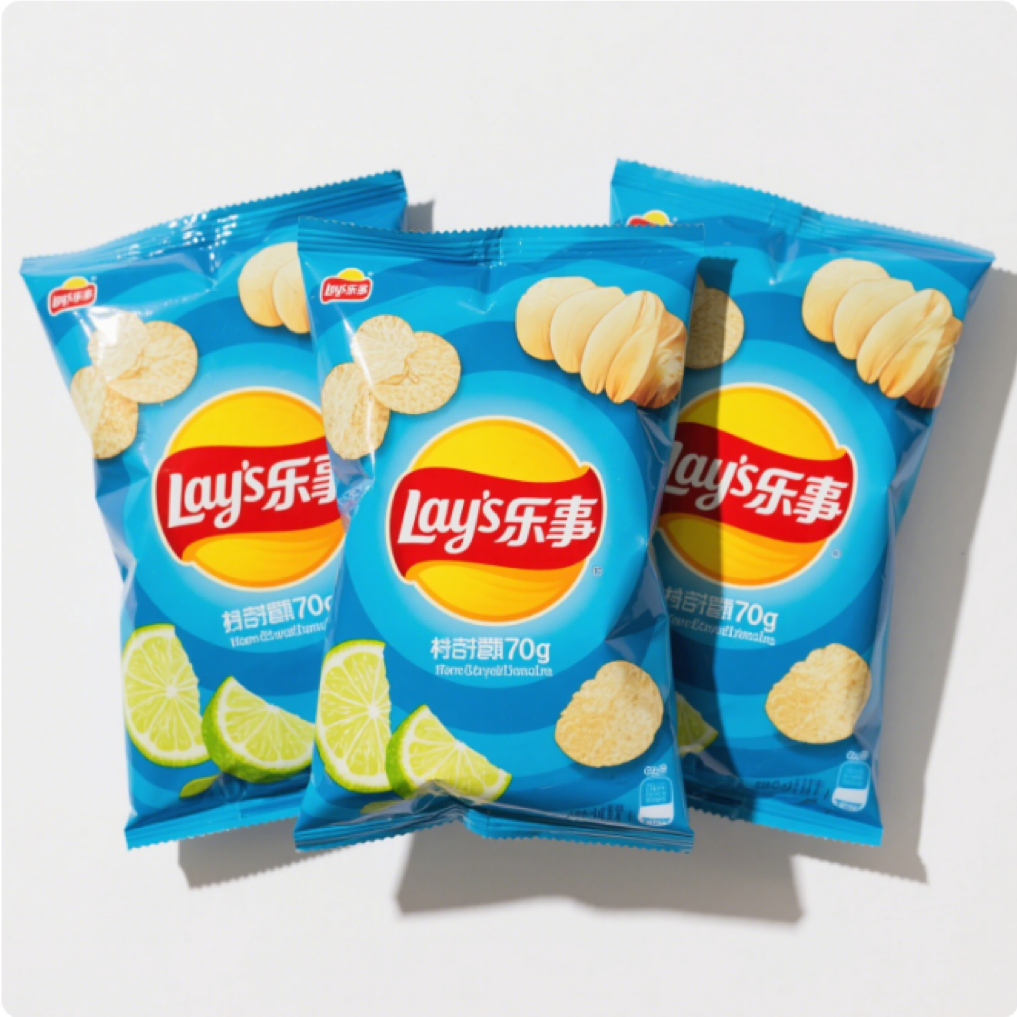 Lay's, Potato Chips, Lime Flavor, Pack of 3, 70g/pack