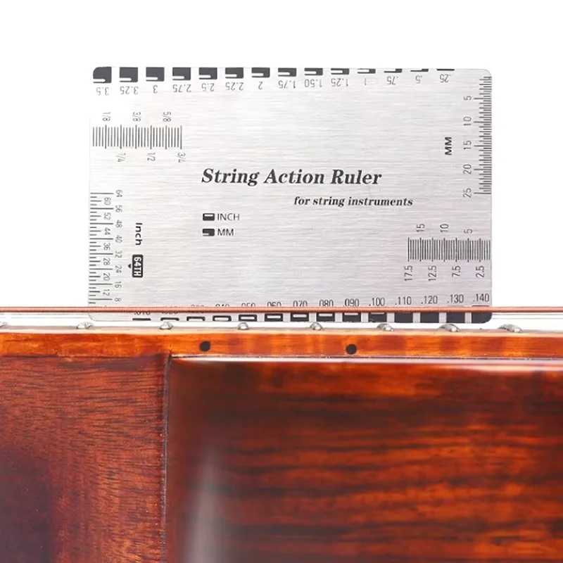 1PC Stainless Steel String Ruler String Action Gauge String Action Gauge Guitar Repair Tool For Luthiers For Guitar Ukulele Bass
