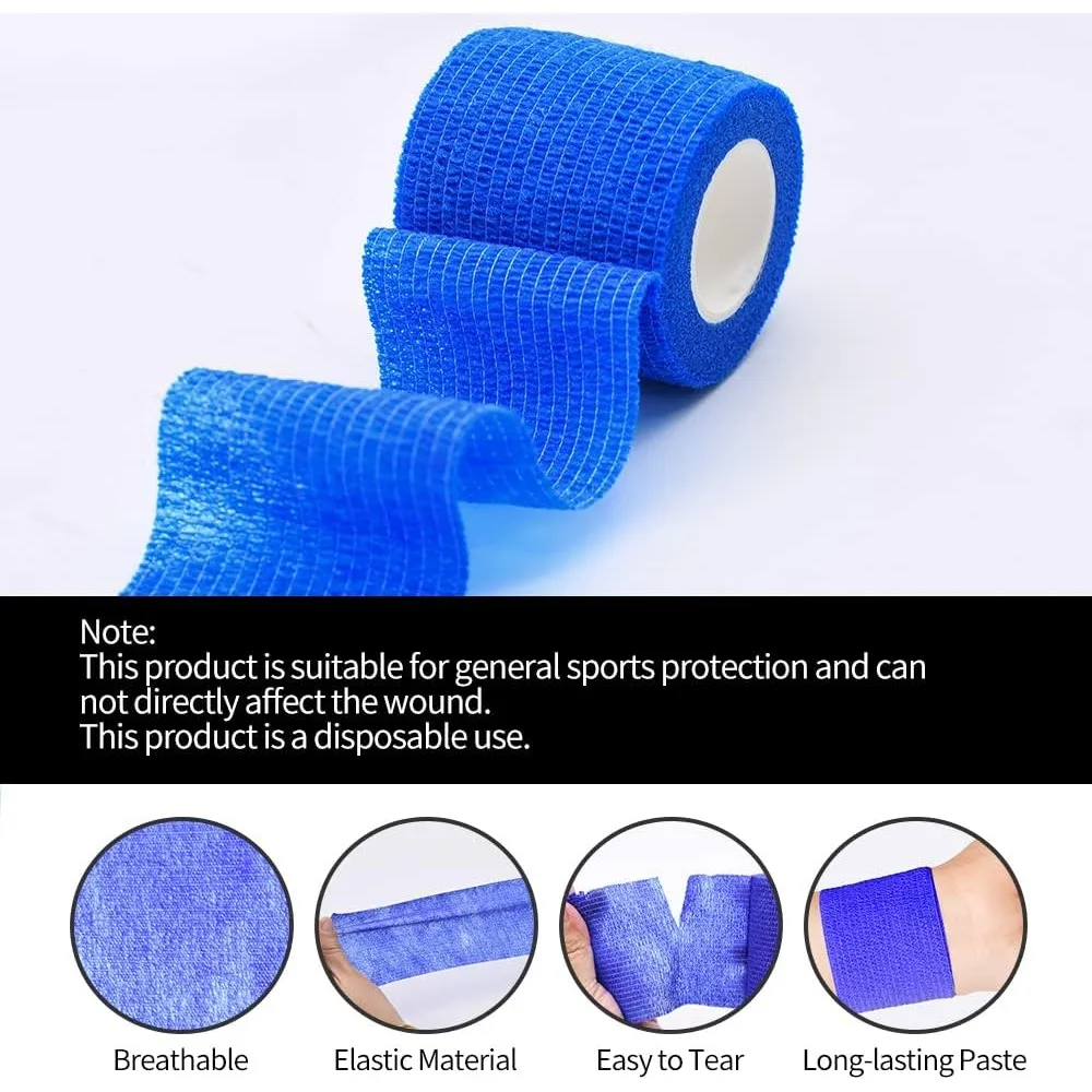 12/10 pçs colorido esporte auto adesivo elástico bandagem envoltório fita elastoplast para joelheira dedo tornozelo palma kit de ajuda pet ferramenta quente