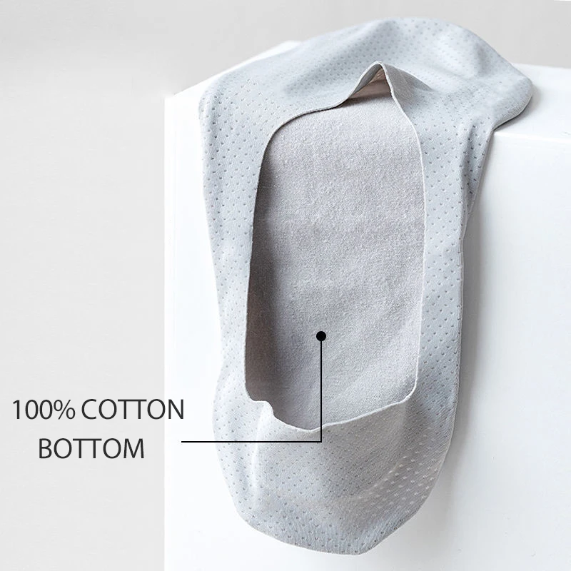 HSS 10/5 pares de calcetines náuticos para hombre 100% algodón desodorante absorción de sudor calcetín de verano fino transpirable calcetines de seda antideslizantes de silicona