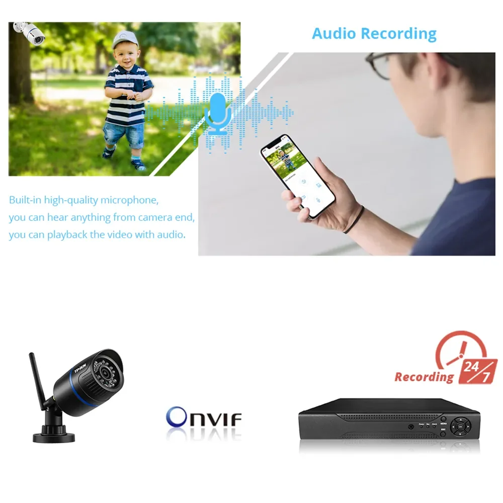 Telecamera IP 4MP 1080P Telecamera di sicurezza WiFi esterna Video sorveglianza wireless Wi Fi Bullet CCTV HD Camara CamHipro CamHi Cam