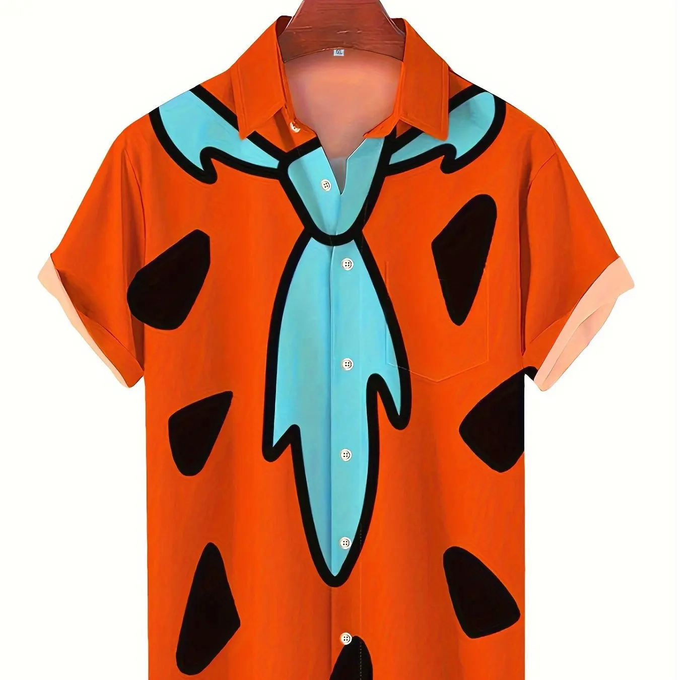 Мужская рубашка с геометрическим рисунком и галстуком, модная гавайская рубашка, Мужская одежда, рубашка на пуговицах, летняя уличная одежда, модная мужская одежда